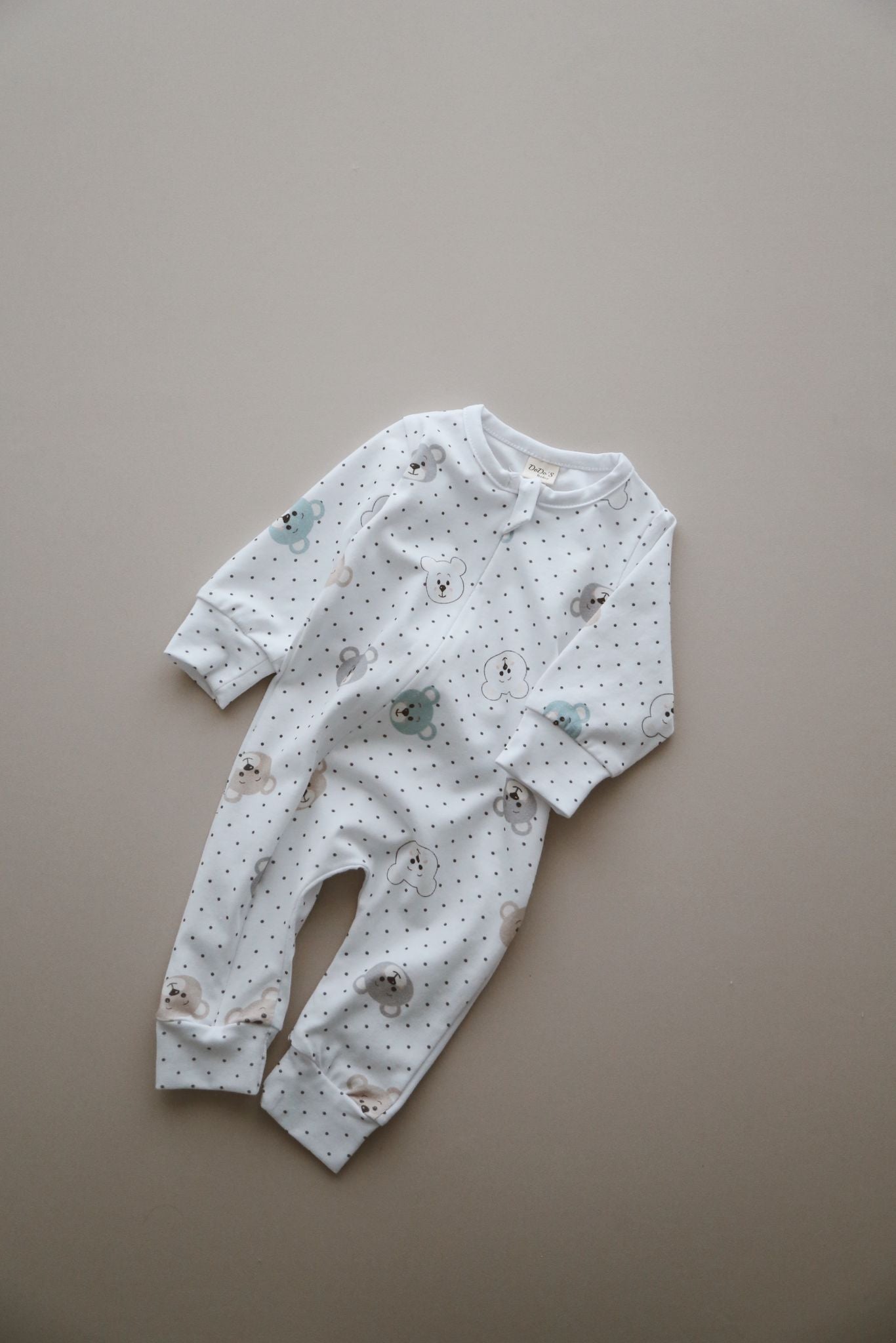 Blue teddy romper