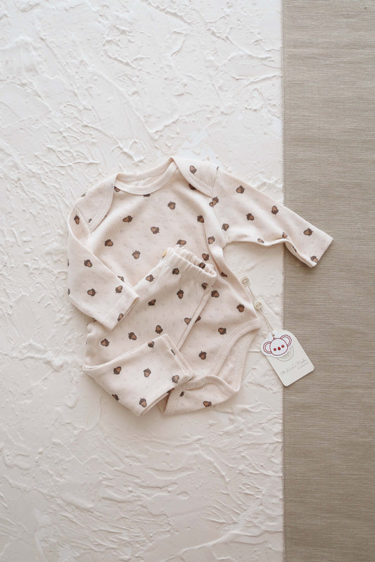 Printed Long Sleeve Body - Tights Set