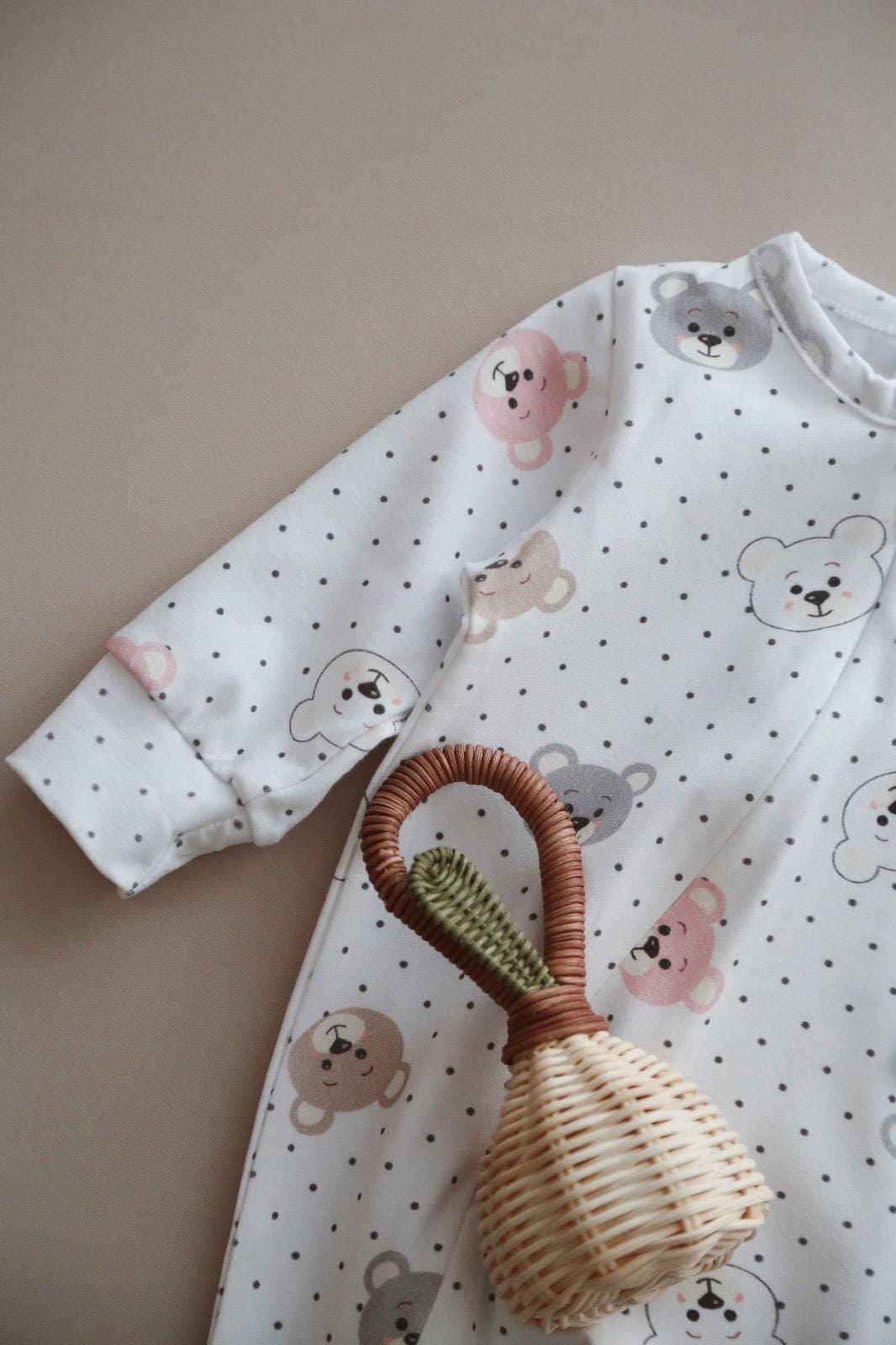 Soft pink teddy romper