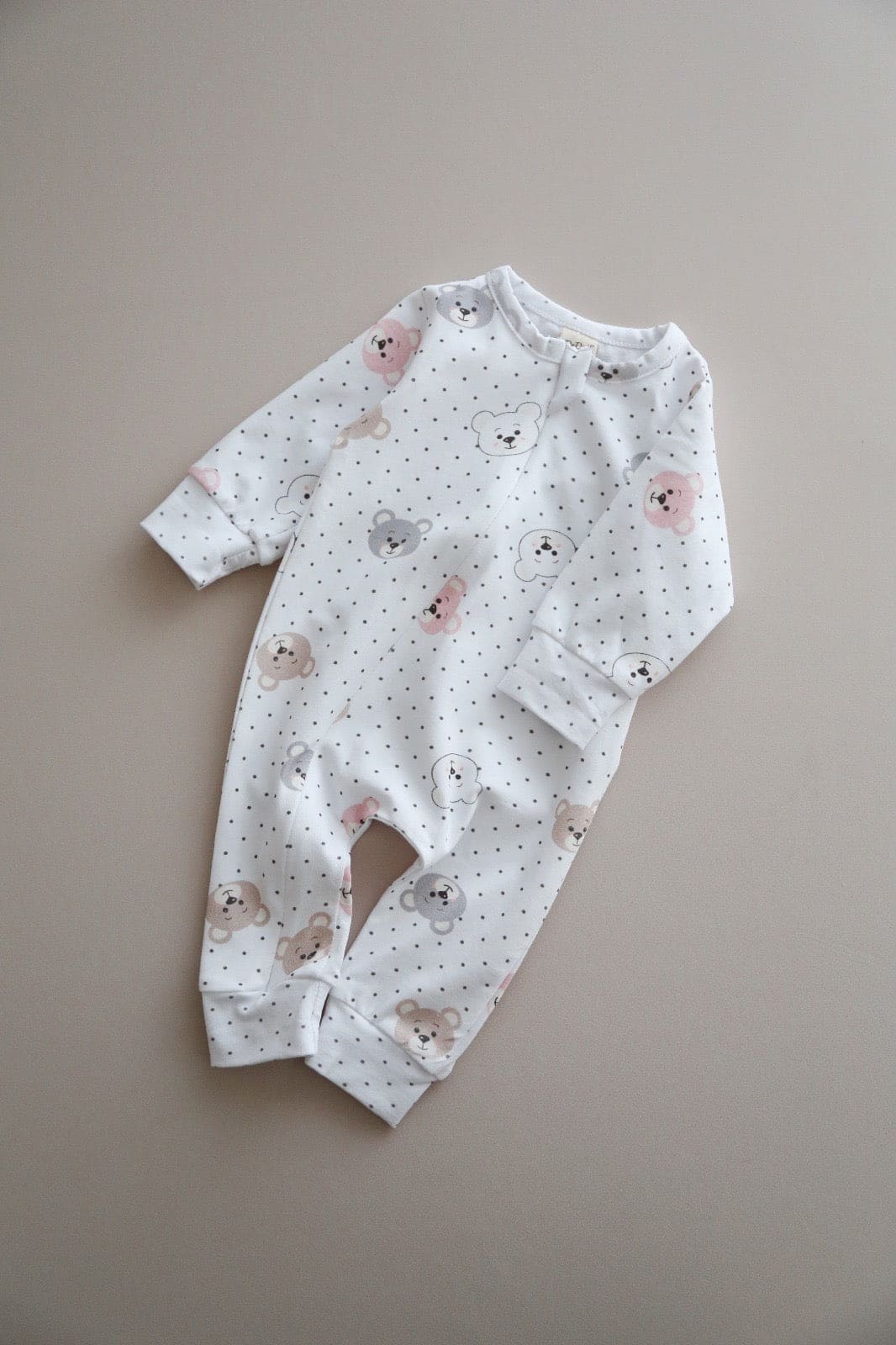 Soft pink teddy romper