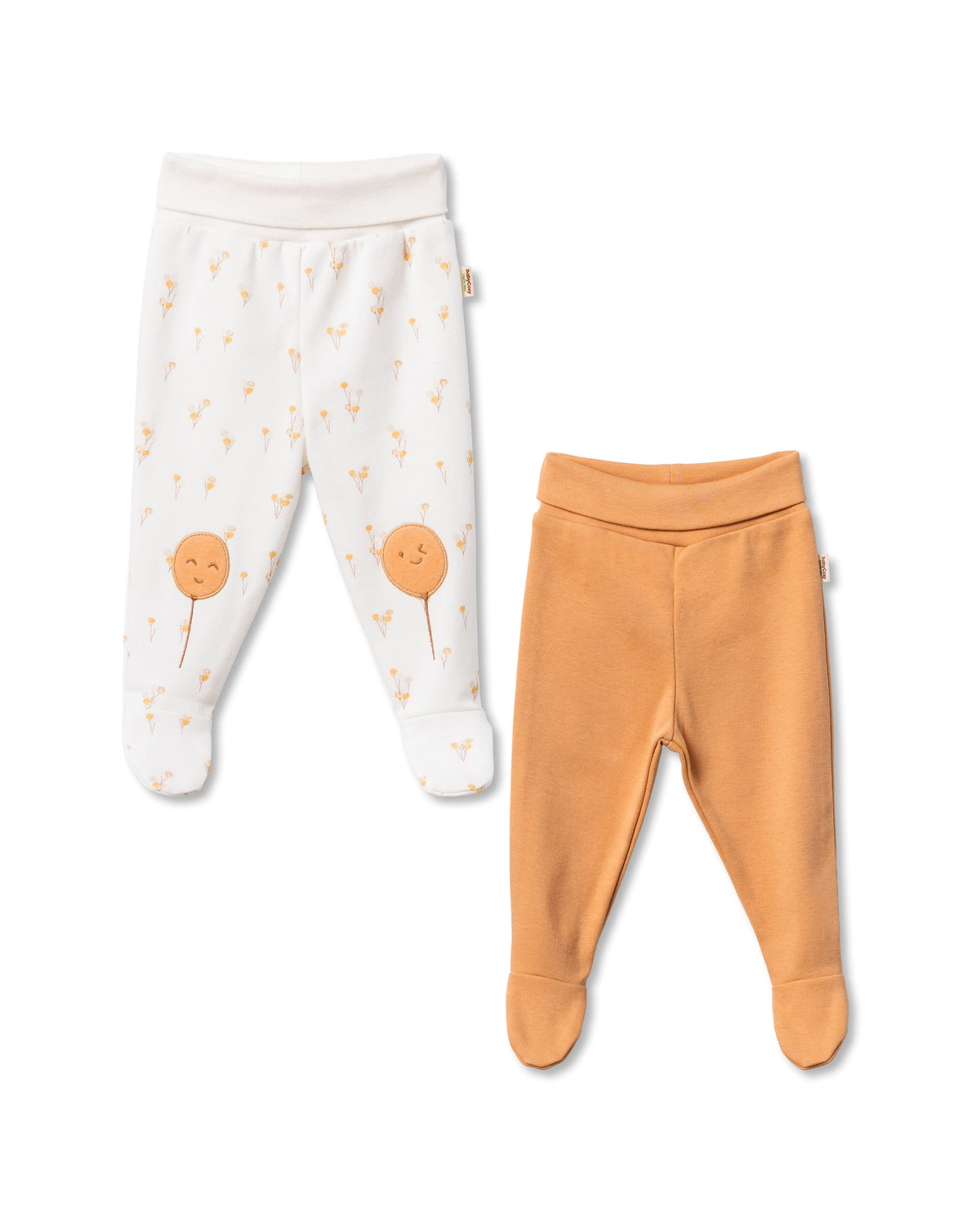 2 Pcs footed pants