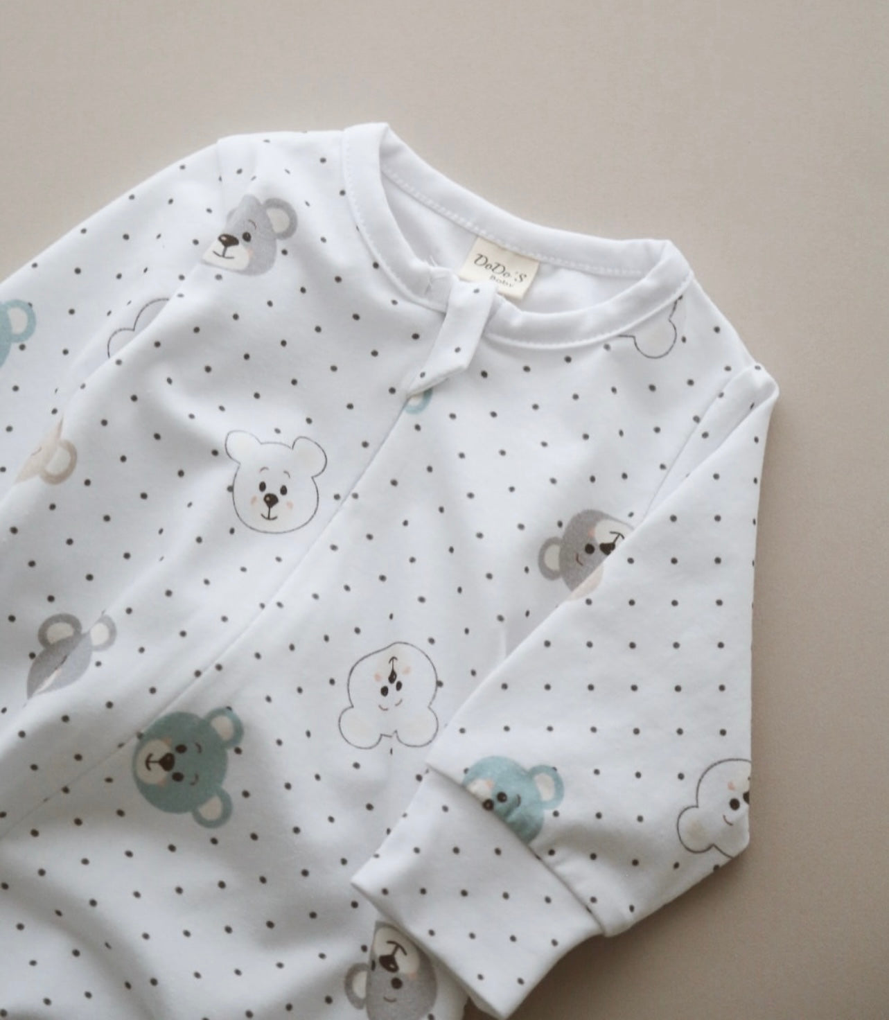 Blue teddy romper