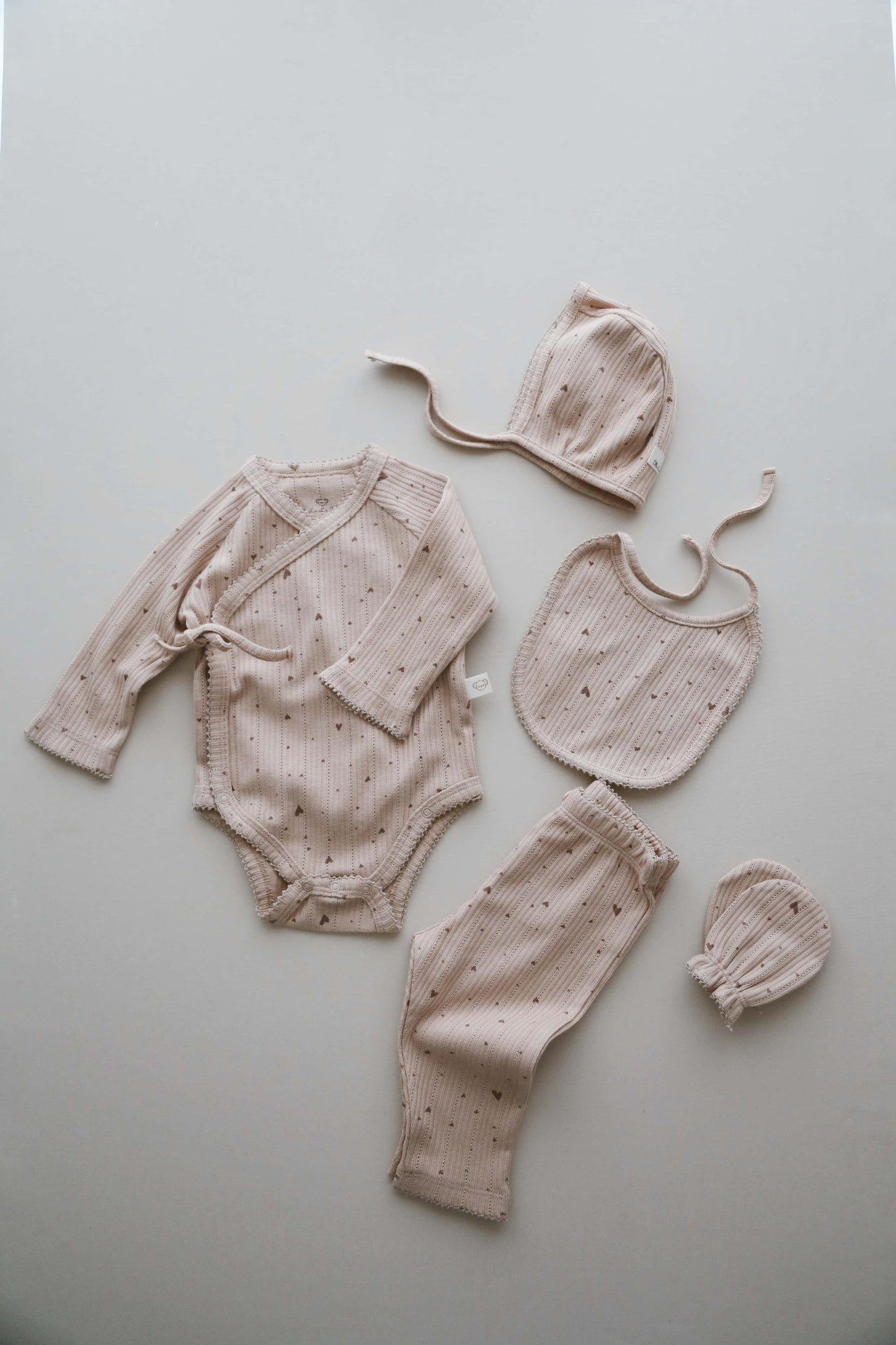 5 pieces double-breasted newborn set