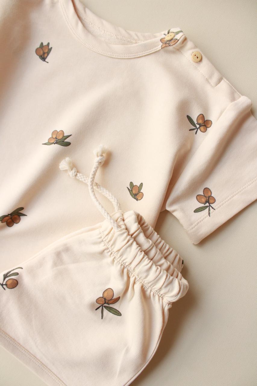 Top and shorts