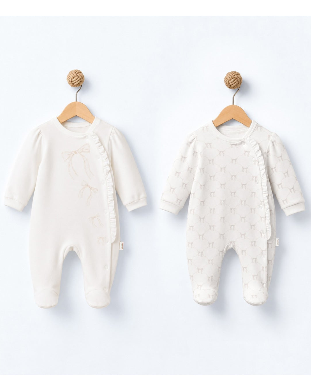 2 Pcs footed rompers