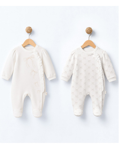 2 Pcs footed rompers