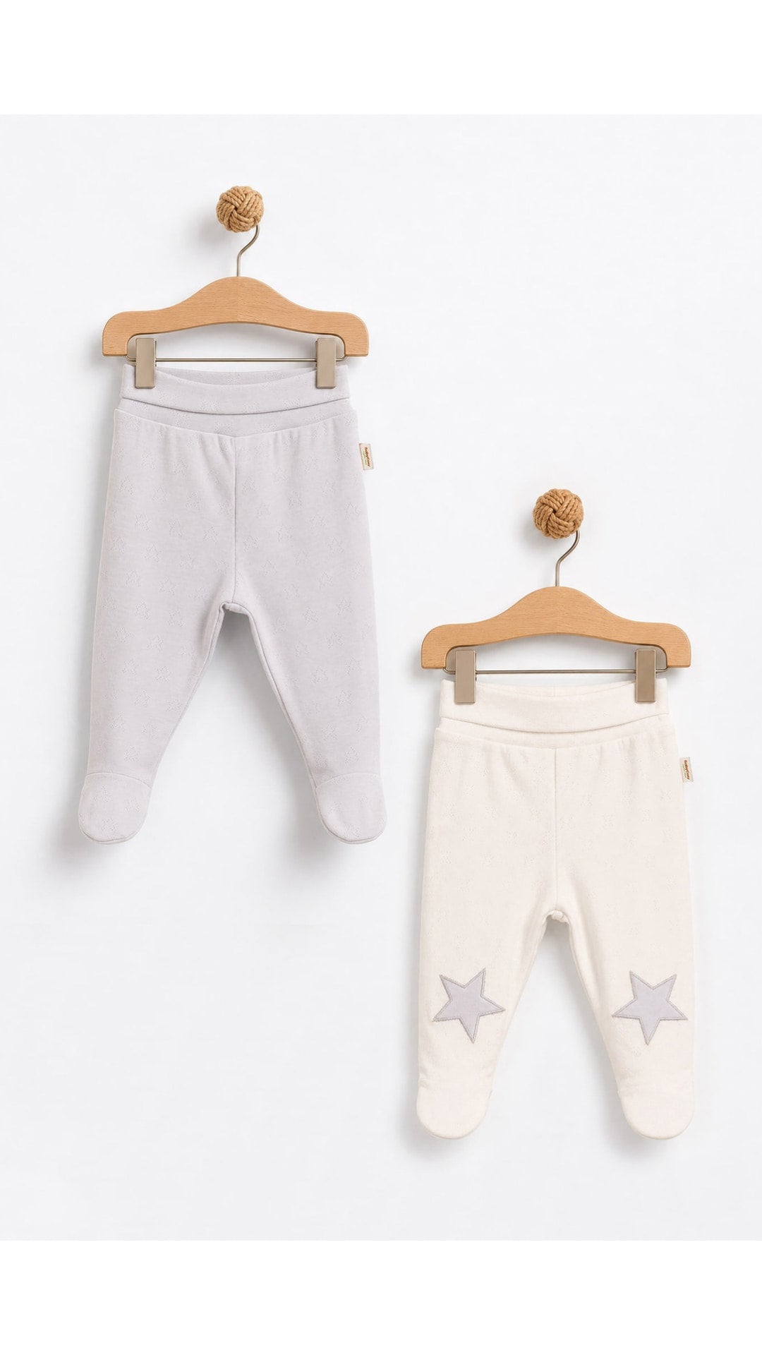 2 Pcs footed pants