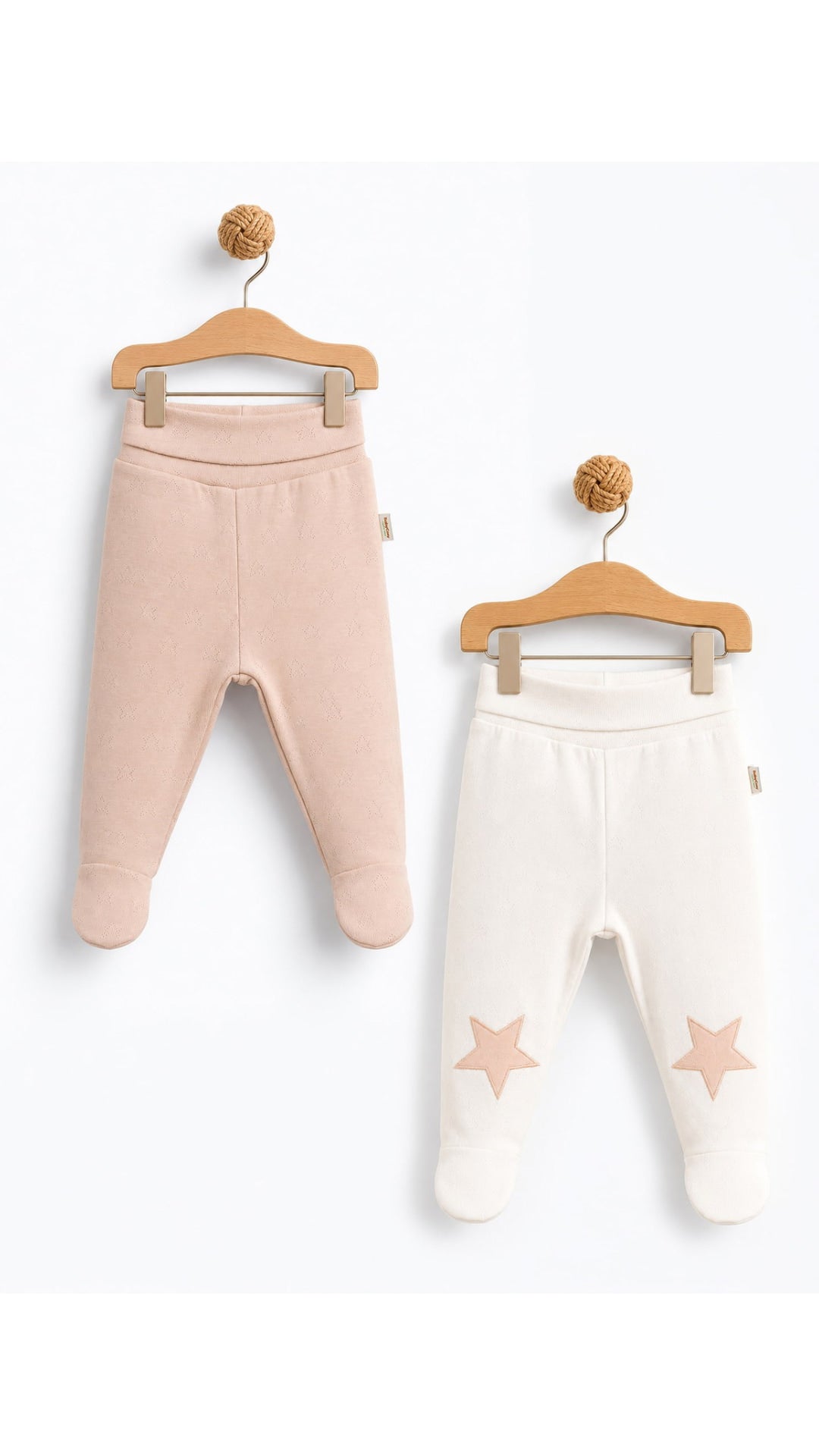 2 Pcs footed pants