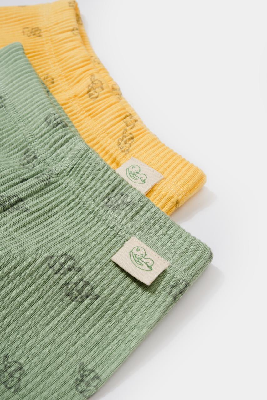 2 Pcs footed pants