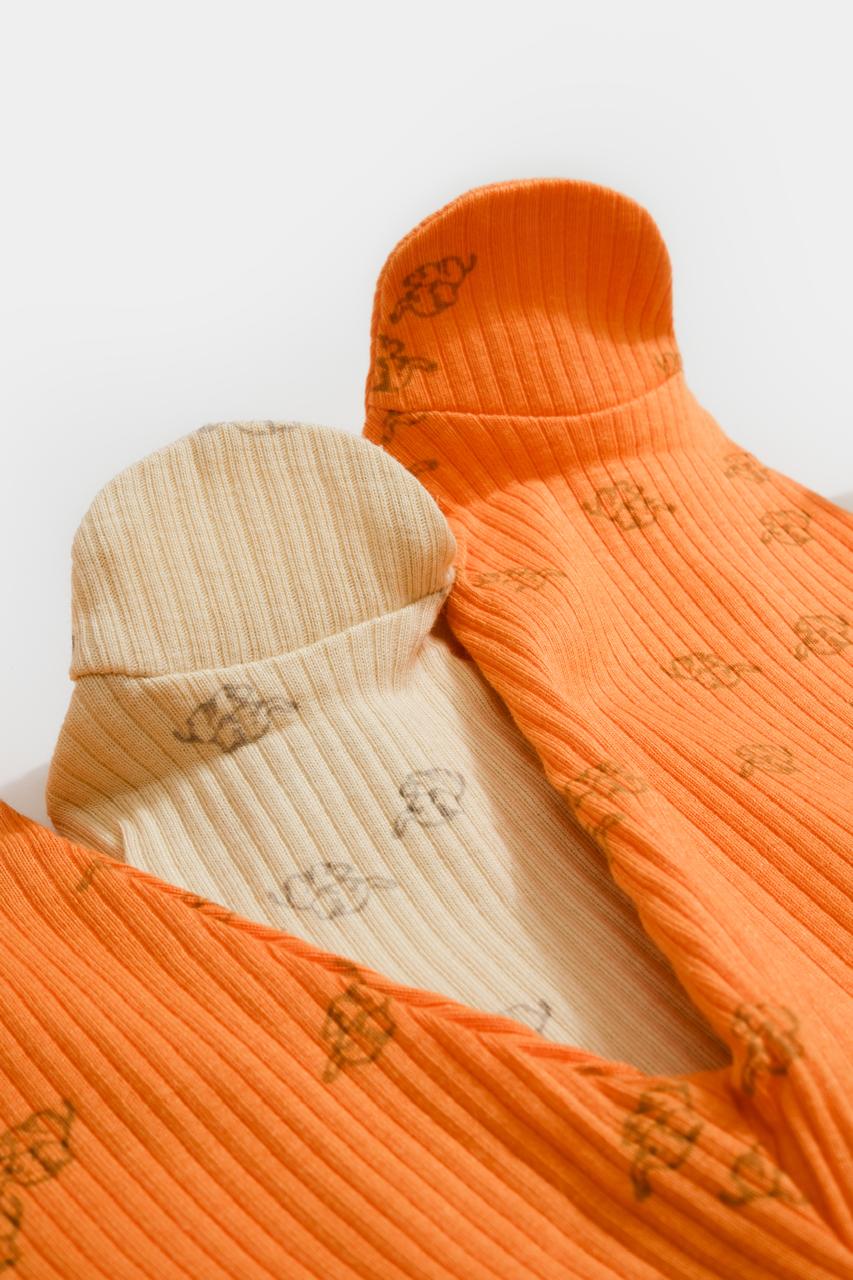 2 Pcs footed pants