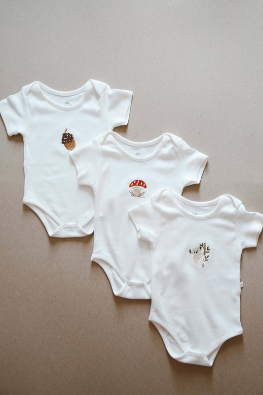 Pack of 3 bodysuits and 3 leggings