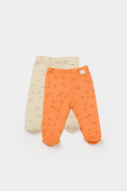 2 Pcs footed pants