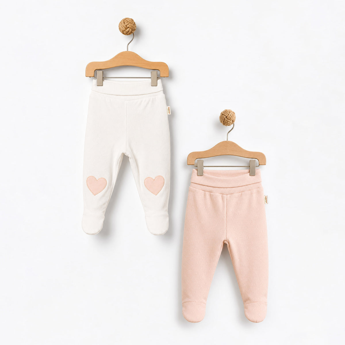 2 Pcs footed pants