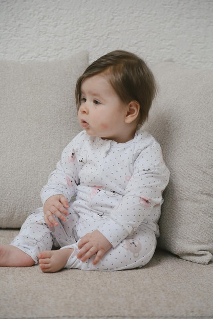 Soft pink teddy romper