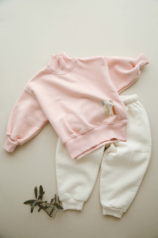 Turtleneck Fleece Tracksuit Set