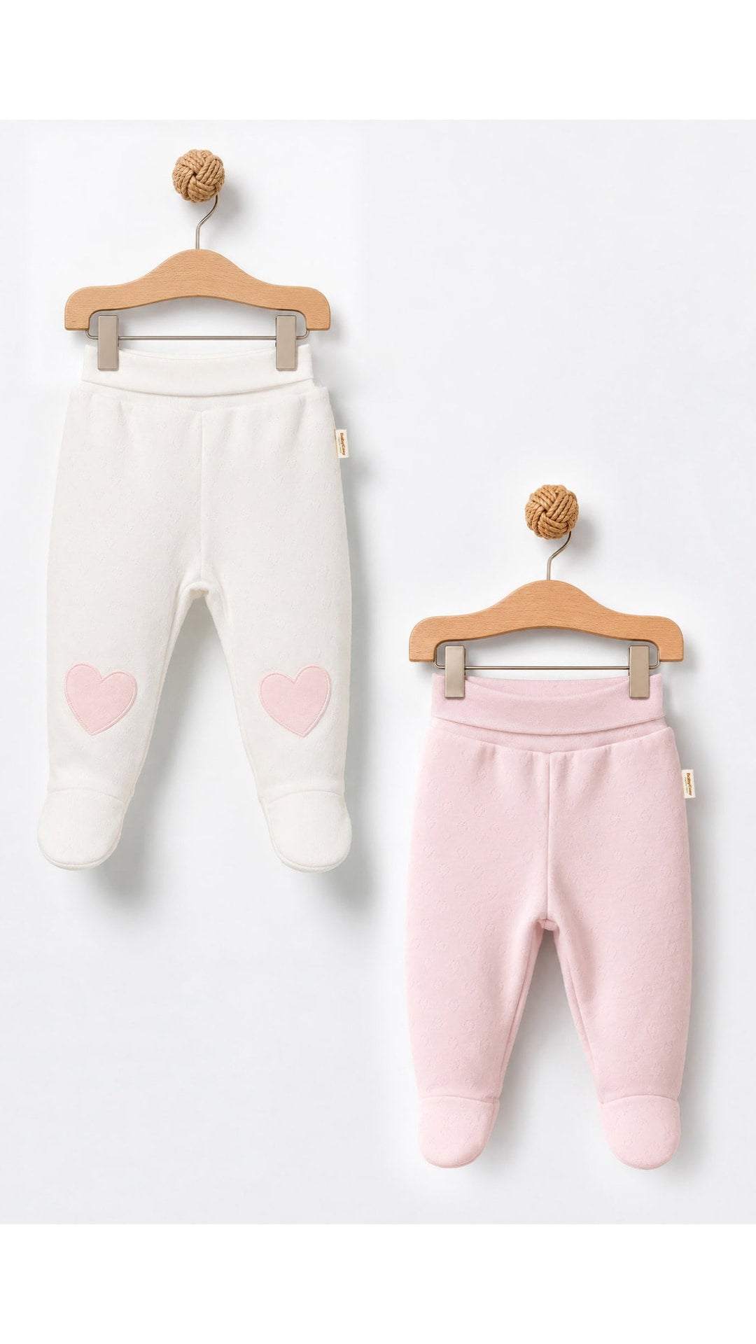 2 Pcs footed pants