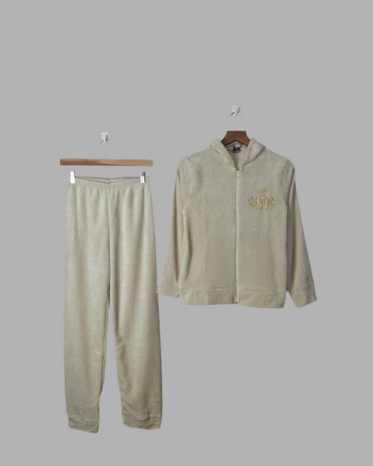 Zipper Jacket Fleece with Pants