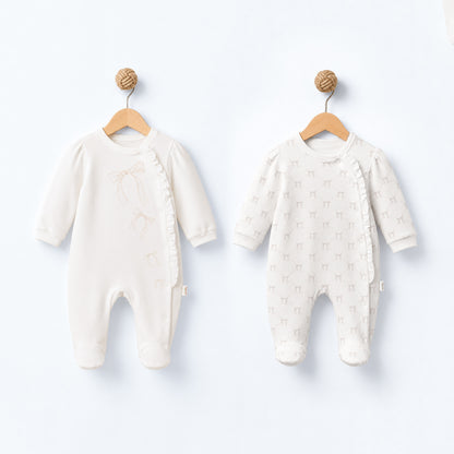 2 Pcs footed rompers
