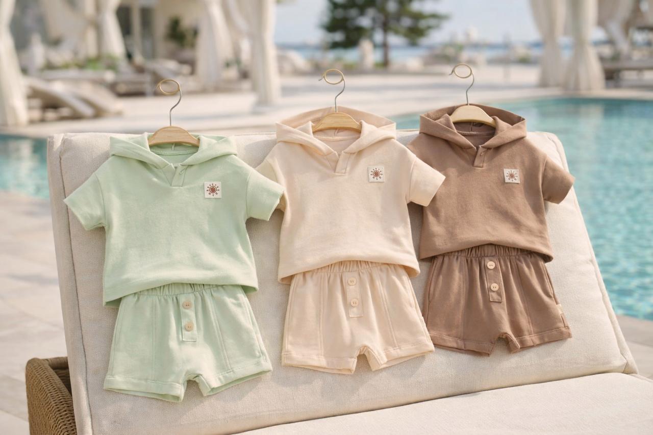 Hooded t-shirt & shorts