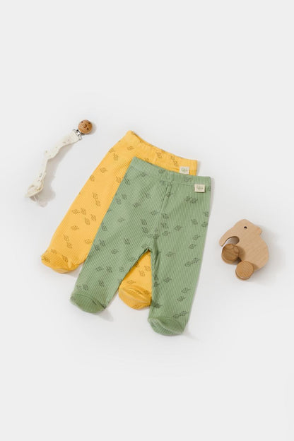 2 Pcs footed pants