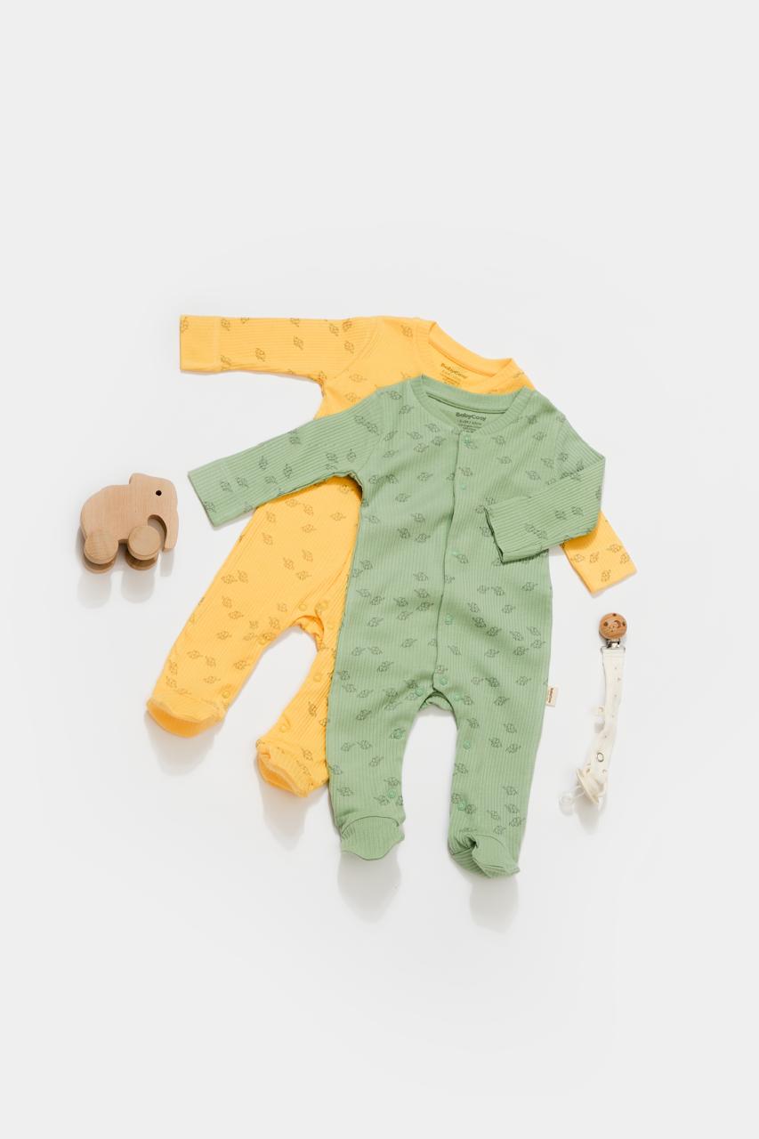 2 Pcs footed rompers