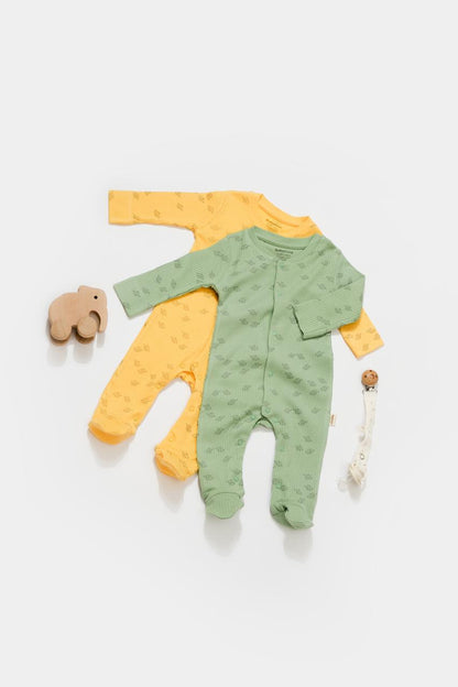 2 Pcs footed rompers