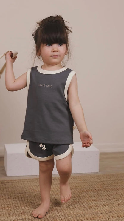 Top and shorts