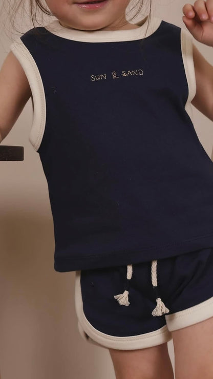 Top and shorts