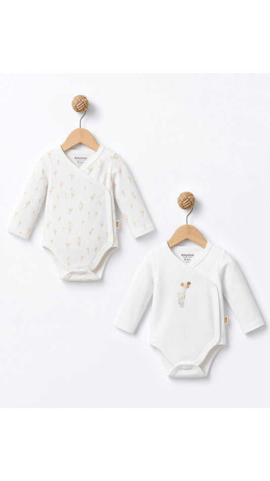 2 Pcs double sleeves bodysuits