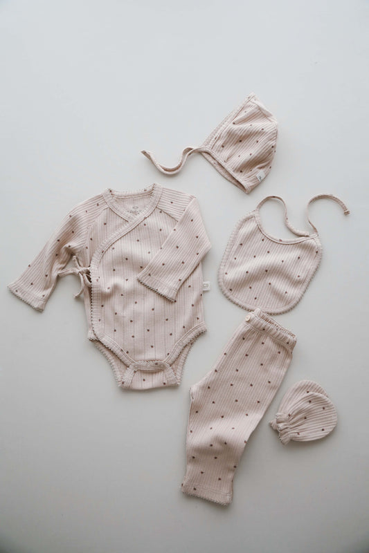 5 pieces double-breasted newborn set